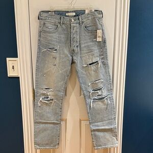 PacSun Men's Light Blue Distressed Jeans